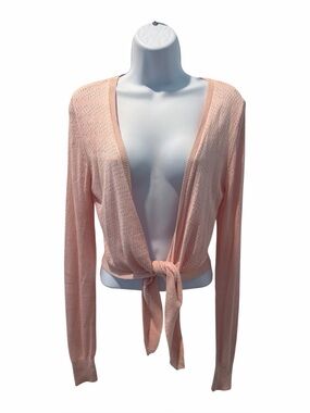 CANDIES Light Pink Open Front Cardigan size medium